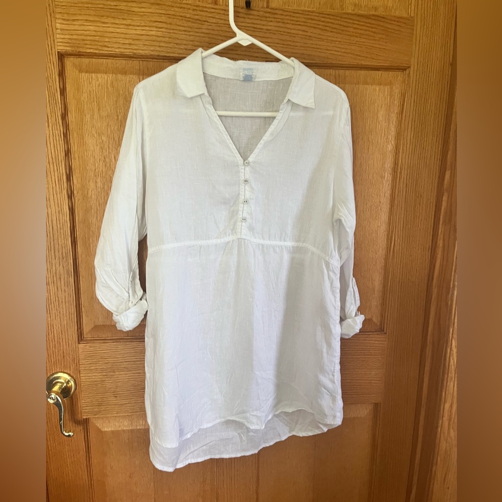 Sigurd Olsen White Linen tunic boho, woman top